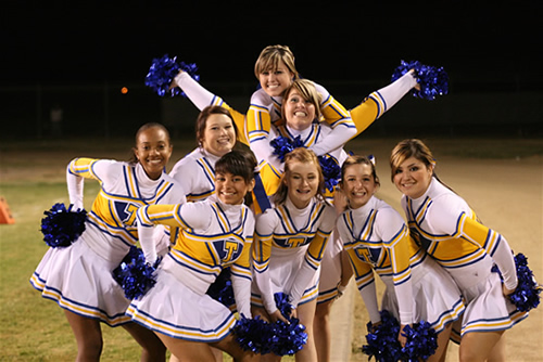 Varsity cheerleaders
